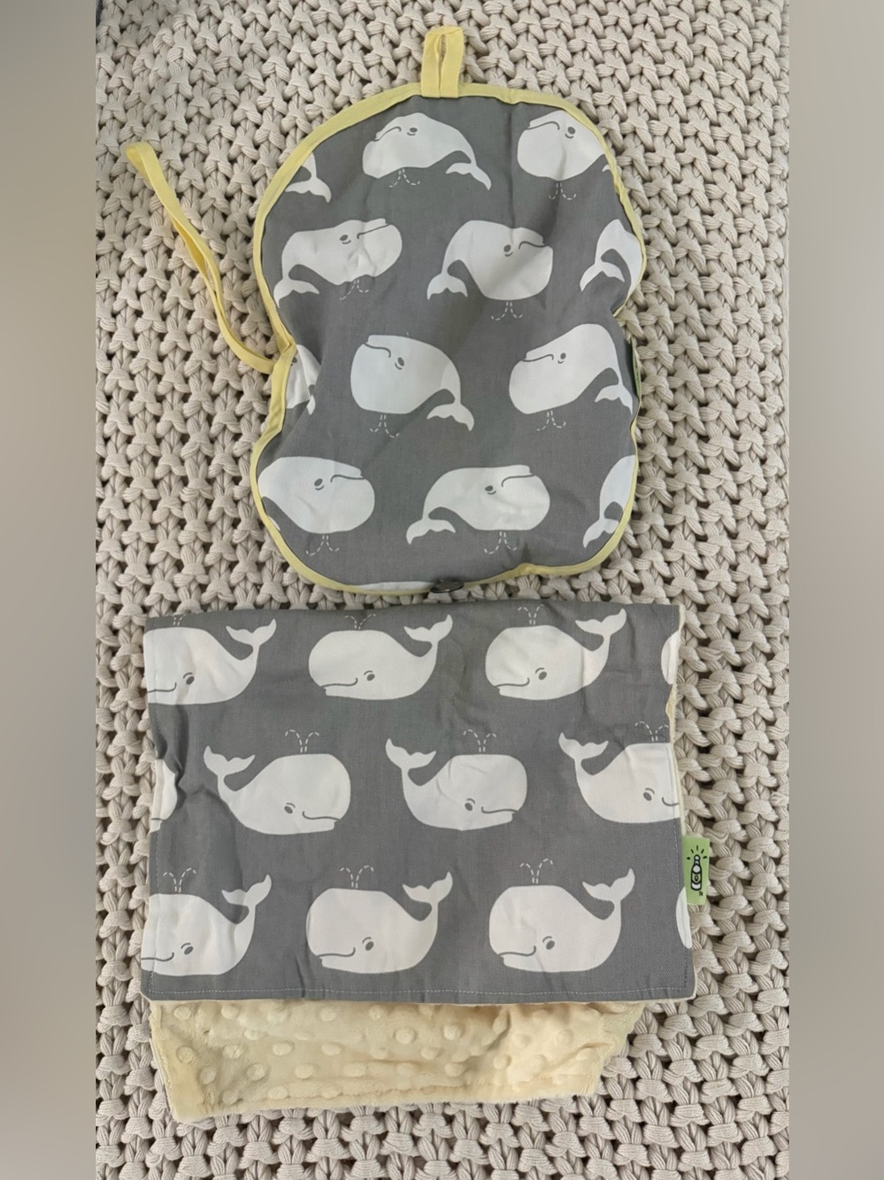NWOT Baby Changing Pad with Carry Bag in Adorable Whale Pattern